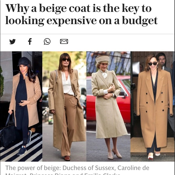 Olsen Collection Camel Double Breasted Duster - Picture 13 of 15